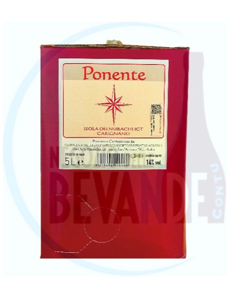 SARDUS PATER BAG IN BOX PONENTE VINO ROSSO IGT L 5